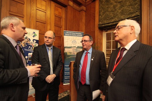 MLA Dominic Bradley at the Transatlantic Autism Summit, Stormont with John McCallister MLA, American Consul General Gregory Burton and US Autism Expert Dr Tom McCool. MLA Dominic Bradley at the Transatlantic Autism Summit, Stormont with John McCallister MLA, American Consul General Gregory Burton and US Autism Expert Dr Tom McCool.
