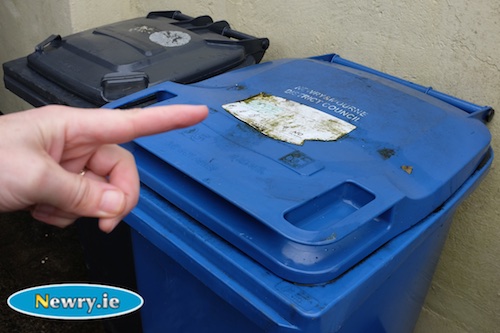 Wheelie Bins are to be re-branded with the Newry, Mourne and Down logo. Photograph: Columba O'Hare Wheelie Bins are to be re-branded with the Newry, Mourne and Down logo. Photograph: Columba O'Hare