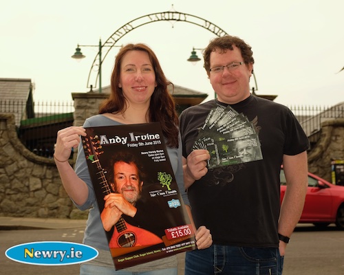 Sarah Meaney and Neil Bradley, from Iúr Cinn Fleadh are looking forward to the Andy Irvine Concert in Newry Market on Friday the 5th of June. The gig is a taster for two further concerts from the Hothouse Flowers and Kieran Goss and Frances Black at Iur Cinn Fleadh in September. Iúr Cinn Fleadh is a part of the Newry 2020 initiative and tickets for all the gigs are on sale from www.iurcinnfleadh.com or from the Sugar Supper Club, Sugar Island, Newry. Photograph: Columba O'Hare Sarah Meaney and Neil Bradley, from Iúr Cinn Fleadh are looking forward to the Andy Irvine Concert in Newry Market on Friday the 5th of June. The gig is a taster for two further concerts from the Hothouse Flowers and Kieran Goss and Frances Black at Iur Cinn Fleadh in September. Iúr Cinn Fleadh is a part of the Newry 2020 initiative and tickets for all the gigs are on sale from www.iurcinnfleadh.com or from the Sugar Supper Club, Sugar Island, Newry. Photograph: Columba O'Hare