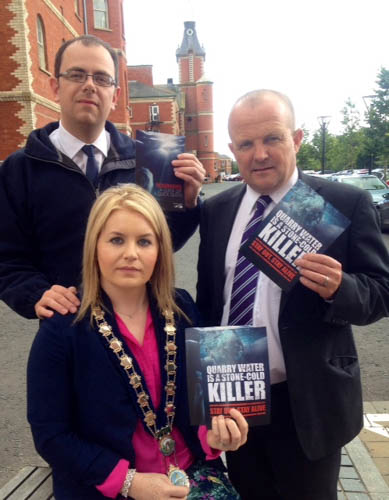 Newry, Mourne and Down District Council Chairperson, Cllr Naomi Bailie met with NI Water's Graeme Smyth and Gordon Best, Regional Director, Quarry Products Association NI recently to discuss the dangers of swimming in disused reservoirs, quarries and other bodies of water that are not open for public access. NI Water, Quarry Products Association NI and Council announced details of a 'Water Safety' competition, open to all youth/community groups in Northern Ireland. Two iPads are up for grabs! Newry, Mourne and Down District Council Chairperson, Cllr Naomi Bailie met with NI Water's Graeme Smyth and Gordon Best, Regional Director, Quarry Products Association NI recently to discuss the dangers of swimming in disused reservoirs, quarries and other bodies of water that are not open for public access. NI Water, Quarry Products Association NI and Council announced details of a 'Water Safety' competition, open to all youth/community groups in Northern Ireland. Two iPads are up for grabs!
