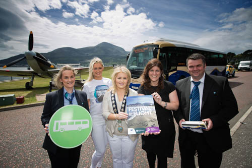 Pictured, from left, are Maria McCann from Translink; eager passenger Deborah Carson; Newry, Mourne and Down District Council Chairperson, Councillor Naomi Bailie; Avril Connor from Translink and Translink’s Newcastle Inspector, Ciaran Mackan. Pictured, from left, are Maria McCann from Translink; eager passenger Deborah Carson; Newry, Mourne and Down District Council Chairperson, Councillor Naomi Bailie; Avril Connor from Translink and Translink’s Newcastle Inspector, Ciaran Mackan.