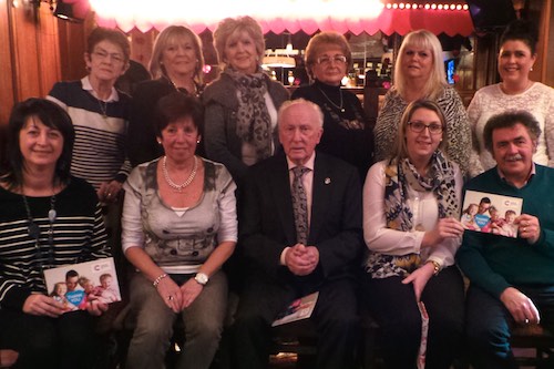 Members of the Newry branch of Cancer Research UK. Back from left: Mary Hanratty, Cora Trainor, Anne McCann, Ray Dobbs, Bernie Ward, Joanne Murphy. Front: Adele Harris – Cancer Research UK, Rosalind McCullough – Secretary, Gervase McCartan – Chairman, Donna McConnell – PR Officer, Paddy O’Hanlon - Treasurer. Members of the Newry branch of Cancer Research UK. Back from left: Mary Hanratty, Cora Trainor, Anne McCann, Ray Dobbs, Bernie Ward, Joanne Murphy. Front: Adele Harris – Cancer Research UK, Rosalind McCullough – Secretary, Gervase McCartan – Chairman, Donna McConnell – PR Officer, Paddy O’Hanlon - Treasurer.