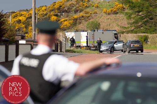 The scene at Barracric Road, Cloughogue. Photograph: NewRayPics The scene at Barracric Road, Cloughogue. Photograph: NewRayPics