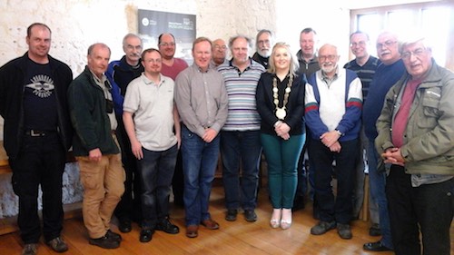 Cllr Naomi Bailie, Chairperson, Newry, Mourne and Down Council with members of the Cardiff and Avonside Railway Society during their visit. Cllr Naomi Bailie, Chairperson, Newry, Mourne and Down Council with members of the Cardiff and Avonside Railway Society during their visit.