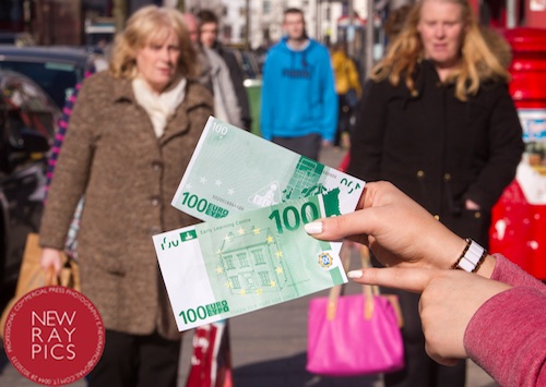Check those €100 Notes! Photograph: NewRayPics Check those €100 Notes! Photograph: NewRayPics