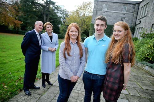 Dr Martin McAleese and former President, Dr Mary McAleese with Dublin City University McAleese Scholarship Recipients Emma Begley, formerly Our Lady's Grammar School; Keelin Murdock, formerly Abbey Grammar School and Ellen McConville, formerly Our Lady's. Photograph: Maxwell’s Dr Martin McAleese and former President, Dr Mary McAleese with Dublin City University McAleese Scholarship Recipients Emma Begley, formerly Our Lady's Grammar School; Keelin Murdock, formerly Abbey Grammar School and Ellen McConville, formerly Our Lady's. Photograph: Maxwell’s