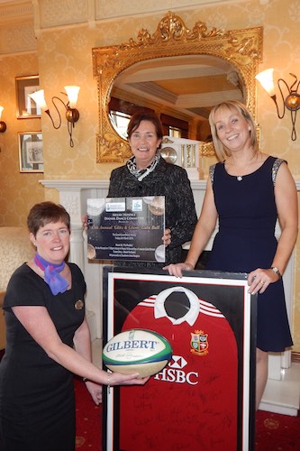 Getting ready for the Glitz and Glam at the Hospice Gala Ball - Louise Young, Canal Court Hotel; Geraldine Loughran, Chairperson Hospice Dance Committee and Lisa Mulkerns Southern Area Hospice Services.