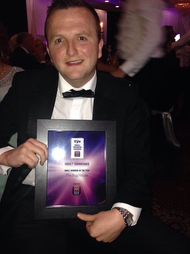 Paul Valley with the Highly Commended Small Business certificate. Paul Valley with the Highly Commended Small Business certificate.