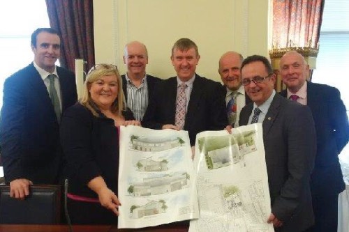 Minister Mark Durkan, Karen McKevitt MLA, Pol McCormack, Collie Jackson, Dominic Bradley MLA and Joe Ryan meeting to discuss development of St John Bosco GAC in Newry Minister Mark Durkan, Karen McKevitt MLA, Pol McCormack, Collie Jackson, Dominic Bradley MLA and Joe Ryan meeting to discuss development of St John Bosco GAC in Newry