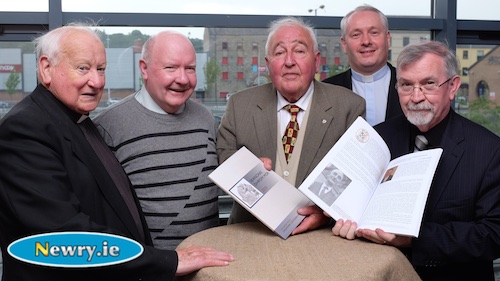 Pictured at the launch of Seanchas Dhroim Mor at the Newry Conference and Banqueting Centre by the Dromore Diocesan Historical Society. From left: Dean Anthony Davies, contributor; Brother Brian Monaghan, contributor; Frank McCorry, Secretary; Fr Andrew McMahon, Contributor and Martin Goss, Chairman. Photograph: Columba O'Hare Pictured at the launch of Seanchas Dhroim Mor at the Newry Conference and Banqueting Centre by the Dromore Diocesan Historical Society. From left: Dean Anthony Davies, contributor; Brother Brian Monaghan, contributor; Frank McCorry, Secretary; Fr Andrew McMahon, Contributor and Martin Goss, Chairman. Photograph: Columba O'Hare