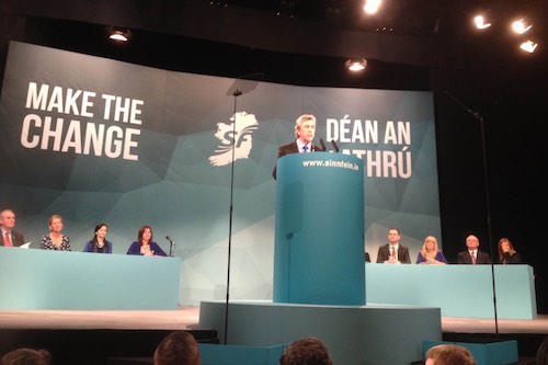 MLA Mickey Brady speaking at the Sinn Fein Ard Fheis MLA Mickey Brady speaking at the Sinn Fein Ard Fheis