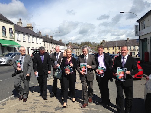 Mickey Brady with Agriculture Minister Michelle O'Neill, Martin Ferris TD, Conor Murphy Economy Spokesman, Olivre McMullan MLA, Megan Fearon MLA, Cathal Boylan MLA and other SF reps at launch of Standing Up For Rural Ireland policy document in Poyntzpass Mickey Brady with Agriculture Minister Michelle O'Neill, Martin Ferris TD, Conor Murphy Economy Spokesman, Olivre McMullan MLA, Megan Fearon MLA, Cathal Boylan MLA and other SF reps at launch of Standing Up For Rural Ireland policy document in Poyntzpass