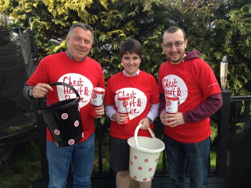 Unite representatives raising money for Stroke services yesterday. Unite representatives raising money for Stroke services yesterday.