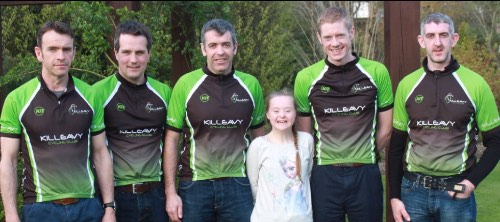 Members of Killeavy Cycling Club with Dearbhail. Members of Killeavy Cycling Club with Dearbhail.