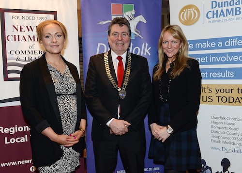 Pictured at the launch of Race Night – After hours business networking event (L-R); Emma Meehan, Dundalk Stadium; President Paddy Matthews, Dundalk Chamber and Orla Jackson, Newry Chamber of Commerce Pictured at the launch of Race Night – After hours business networking event (L-R); Emma Meehan, Dundalk Stadium; President Paddy Matthews, Dundalk Chamber and Orla Jackson, Newry Chamber of Commerce
