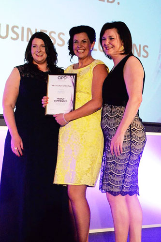 Emma Marmion and Lorraine Rooney from Prestige are presented with their award Emma Marmion and Lorraine Rooney from Prestige are presented with their award