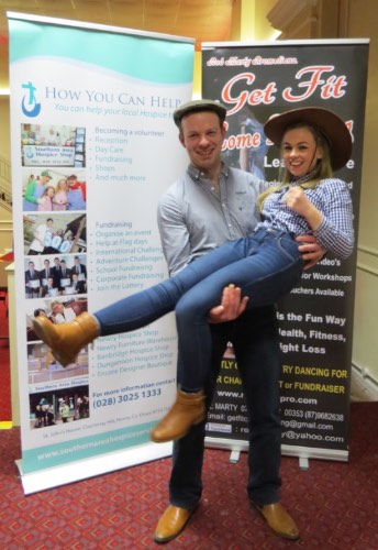 Participating dancers, Andy Jardine and Caoimhe Fergus help launch Southern Area Hospice Services’ upcoming fundraising event, ‘Strictly Goes Country’ which is set to take place at the Armagh City Hotel on Saturday 27th June 2015. Participating dancers, Andy Jardine and Caoimhe Fergus help launch Southern Area Hospice Services’ upcoming fundraising event, ‘Strictly Goes Country’ which is set to take place at the Armagh City Hotel on Saturday 27th June 2015.