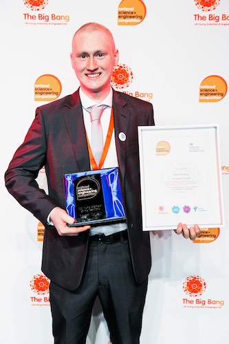Colum McNally the 2015 UK Young Engineer of the Year. Photograph: Big Bang Fair/John Sanders Photography Colum McNally the 2015 UK Young Engineer of the Year. Photograph: Big Bang Fair/John Sanders Photography