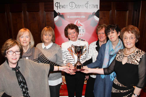 Maureen Grant holding the Trophy with Maire Donaghy, Stephanie Henaghan, Patricia Slevin, Eileen Mooney, Christine Farrelly, Marie Magennis. Maureen Grant holding the Trophy with Maire Donaghy, Stephanie Henaghan, Patricia Slevin, Eileen Mooney, Christine Farrelly, Marie Magennis.