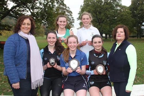 Vice Chairperson Newry, Mourne and Down Council Gillian Fitzpatrick and Ciara Lowe Disability Liaison and Sports Development Officer pictured with the prize winners in the Girls Inter 2 k race in the Post Primary Schools Cross Country in Kilbroney Park l-r Vice Chairperson Gillian Fitzpatrick, 3rd Sarah Kilkeel High, 4th Tara Sacred Heart, Winner Aoife Assumption, 5th Laura Shimna, 2nd Rebecca Kilkeel High and Ciara Lowe. Vice Chairperson Newry, Mourne and Down Council Gillian Fitzpatrick and Ciara Lowe Disability Liaison and Sports Development Officer pictured with the prize winners in the Girls Inter 2 k race in the Post Primary Schools Cross Country in Kilbroney Park l-r Vice Chairperson Gillian Fitzpatrick, 3rd Sarah Kilkeel High, 4th Tara Sacred Heart, Winner Aoife Assumption, 5th Laura Shimna, 2nd Rebecca Kilkeel High and Ciara Lowe.