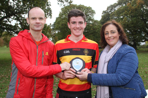 Winner of the Boys Inter 3k race in the Post Primary Schools Cross Country Abbey pupil Billy with Teacher Dave Evans and Vice Chairperson Newry, Mourne and Down Council Gillian Fitzpatrick. Winner of the Boys Inter 3k race in the Post Primary Schools Cross Country Abbey pupil Billy with Teacher Dave Evans and Vice Chairperson Newry, Mourne and Down Council Gillian Fitzpatrick.