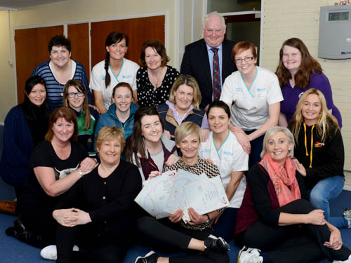 Newly accredited Southern Trust Chi Me Trainers with Karen Casey from LifeDock, Kieran Donaghy, Deputy Chief Executive and Lynne Smart, Acting head of Health & Improvement for the Southern Trust. Newly accredited Southern Trust Chi Me Trainers with Karen Casey from LifeDock, Kieran Donaghy, Deputy Chief Executive and Lynne Smart, Acting head of Health & Improvement for the Southern Trust.