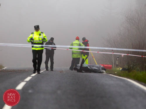 The scene on the Cladymilltown Road this morning. Photograph: NewRayPics The scene on the Cladymilltown Road this morning. Photograph: NewRayPics