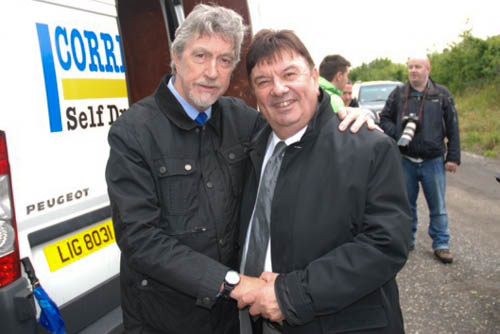 Mickey Brady with Miami Showband's Des Less who survived the massacre at the recent 40th Anniversary of the Murders.