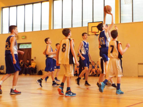 The U14 team in action. The U14 team in action.