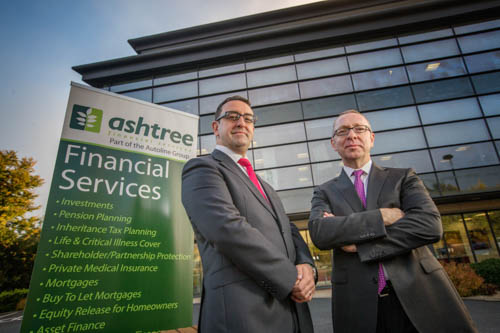Pictured at the Seminar were from left Tony Sime, Business Development Manager for Downing LLP and Kevin Curran, Client Services Director of Ashtree Financial Services.