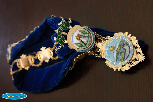 The Mayoral Chain from Newry and Mourne District Council - will it be replaced in the new council? Photograph: Columba O'Hare The Mayoral Chain from Newry and Mourne District Council - will it be replaced in the new council? Photograph: Columba O'Hare