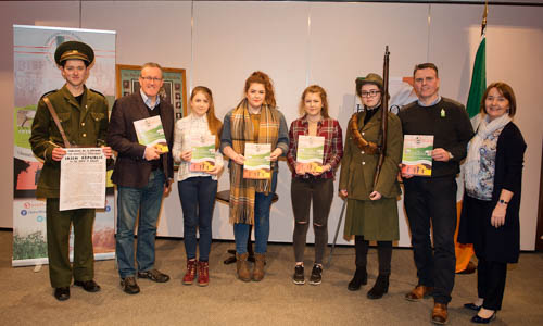 Thomas Marron Chair of the South Armagh 1916 Centenary Committee with MLA Conor Murphy, Cllr Roisin Mulgrew, the Daly Sisters at the launch of the event Thomas Marron Chair of the South Armagh 1916 Centenary Committee with MLA Conor Murphy, Cllr Roisin Mulgrew, the Daly Sisters at the launch of the event