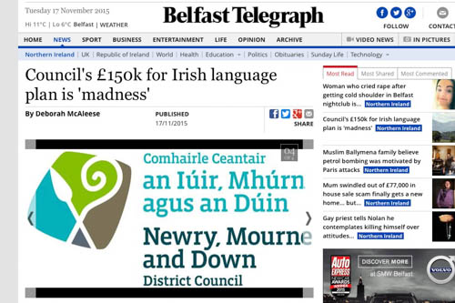 The Belfast Telegraph article