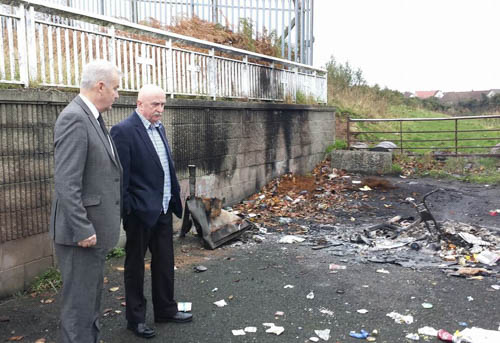 Cllr Charlie Casey with St Patrick’s PS Principal Ciaran Mackin Cllr Charlie Casey with St Patrick’s PS Principal Ciaran Mackin