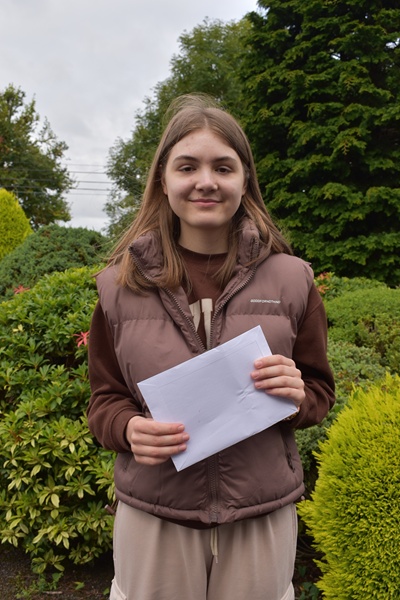 Top Achiever, Lena Durkalec, who achieved 9A Stars in her GCSE Results at Newry High School.JPG