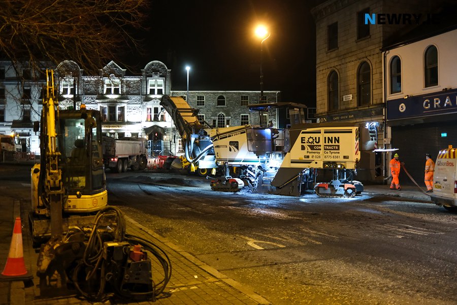 Gibson Brothers at work on site in February. Photograph: Columba O'Hare/ Newry.ie