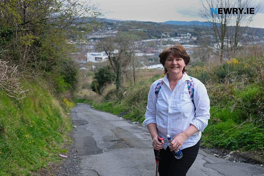 'Climbing with Charlie' on Bulls Hill, Newry. Photograph: Columba O'Hare 
