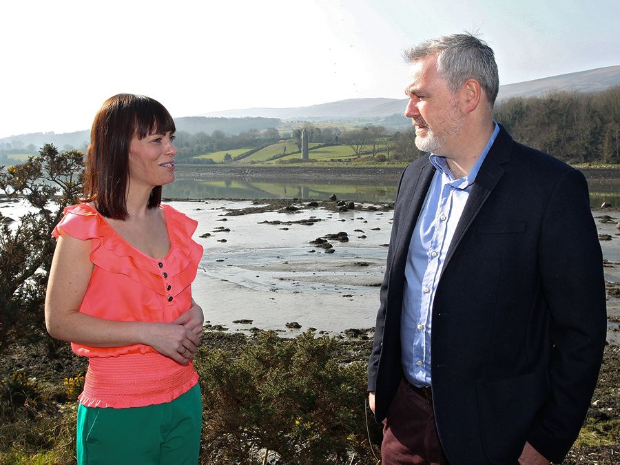  Infrastructure Minister Nichola Mallon is pictured at the location of Narrow Water Bridge with John O’Hagan, Senior Engineer, Louth County Council as the Bridge Orders to progress the Narrow Water Bridge project to procurement phase became operational.