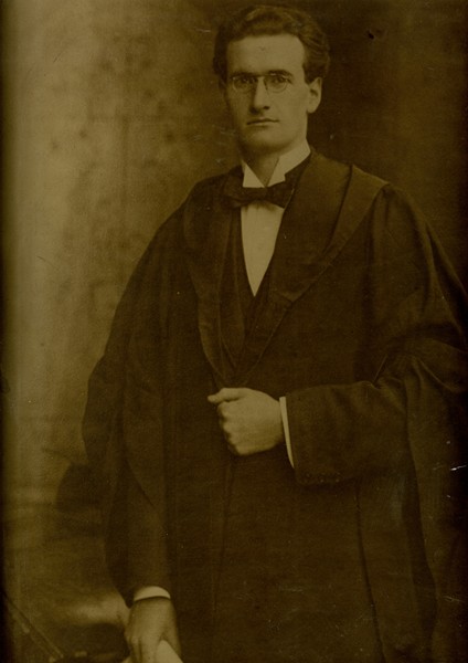 Dr John O’Tierney pictured at the time of his graduation from University College Dublin in 1916. Dr O’Tierney was a GP in Warrenpoint from 1918 until 1959. Courtesy of Dr Donal O’Tierney