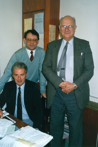 Dr Myles Shortall (centre) pictured with Dr Sydney Faloon and Dr Gerald Donaldson at Newry Health Centre in the 1980s. Courtesy of Myles Shortall
