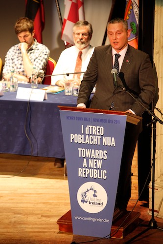John McCallister, Deputy Leader, Ulster Unionist Party giving his viewpoint at the Conference John McCallister, Deputy Leader, Ulster Unionist Party giving his viewpoint at the Conference