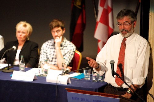Gerry Adams, TD speaking at the conference. Photo: Columba O'Hare