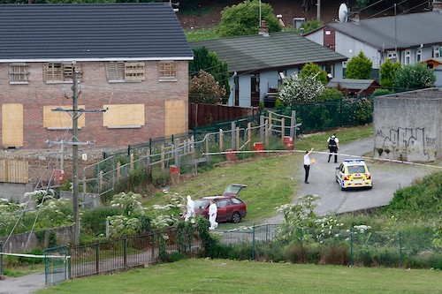 Forensic Officers at work after the Murder. Picture: Columba O'Hare