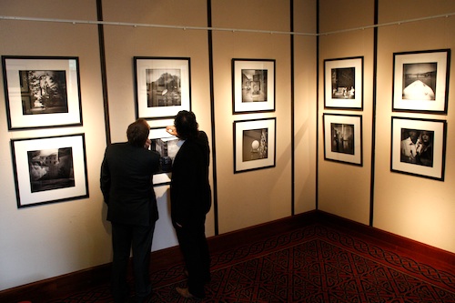 checking the exhibition Checking out the exhibition