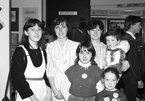 Visitors to a Trade Show in 1985. Photo: Columba O'Hare Visitors to a Trade Show in 1985. Photo: Columba O'Hare