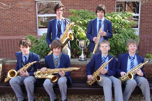 James Sands (soprano sax), Conor McNamee, Timothy Conway (alto sax), Tiernan McGowan, Kieran O’Donnell (tenor sax) and Connor Campbell (baritone sax).