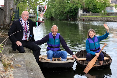 Launching the IWAI Newry Canal Fest were Cllr Charlie Casey, Mayor, Newry and Mourne District Council and Heather and Bruce Crawford, Inland Waterways Association, Newry and Mourne.