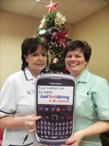 Southern Area Hospice Nurse, Marianne Barry and Auxiliary Nurse Ann Boyle promote the Just Giving Campaign