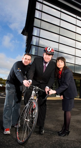 Pictured are: John Kielty, Commercial Sales Manager at Autoline Insurance Group, Michelle Pollock, Customer Service Advisor and Phil McGovern of Border City Cycles. Pictured are: John Kielty, Commercial Sales Manager at Autoline Insurance Group, Michelle Pollock, Customer Service Advisor and Phil McGovern of Border City Cycles.
