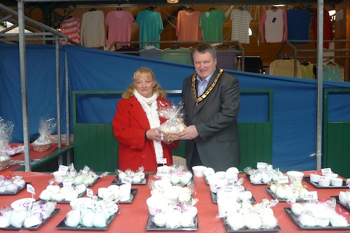 Launching First Pitch at Newry Market.